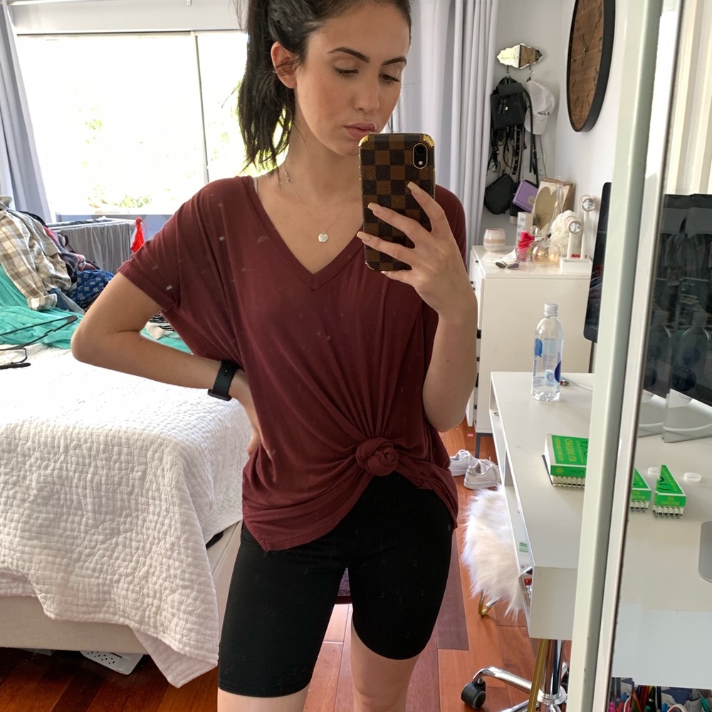Long purple t shirt
